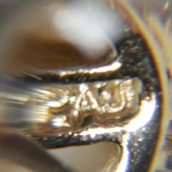 Sterling Silver 925 Faux Pearl CZ Starburst Gold Plated Earrings Signed PAJ - Picture 7 of 7